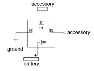 Output for a relay