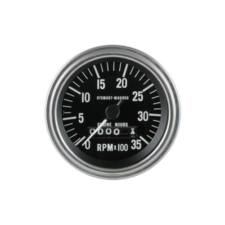 0-3,500 RPM Deluxe Series Analog Tachometer with Hourmeter